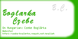 boglarka czebe business card