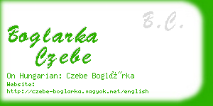 boglarka czebe business card